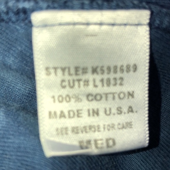 Emma & Sam blue tie dye long sleeve T shirt Sz. M, but runs small PTP 15” - Picture 16 of 17